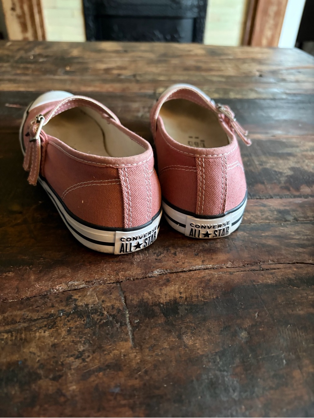 Converse DAINTY Pink Double-Strap Canvas Mary Jane Sneakers 6 - Picture 3 of 7
